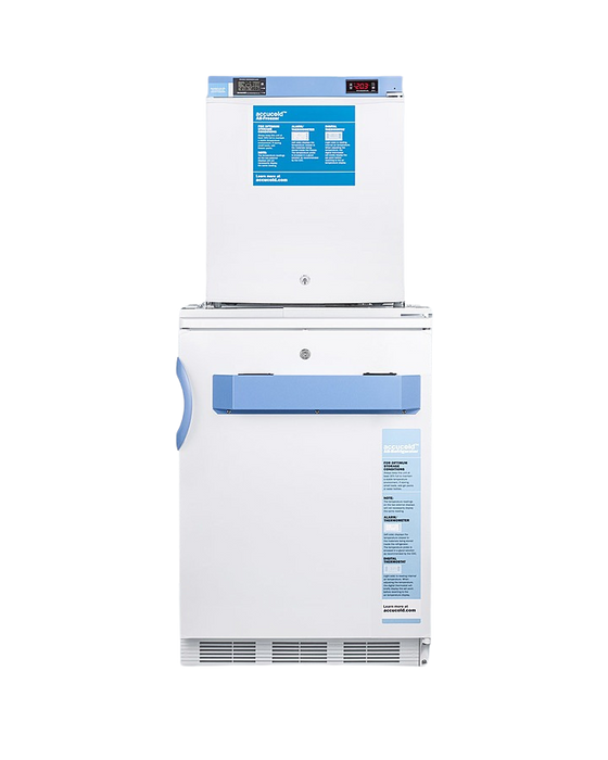 Accucold 24" Wide All-Refrigerator/All-Freezer Combination - FF7LW-FS24LSTACKMED2