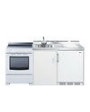 Accucold 72" Wide All-in-One Kitchenette with Electric Range - ACK72ELSTW
