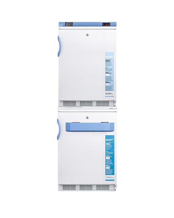 Accucold 24" Wide All-Refrigerator/All-Freezer Combination - FF7LW-VT65MLSTACKMED2