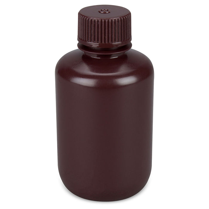Bottle,Amber Narrow Mouth,Rnd,HDPE,125mL