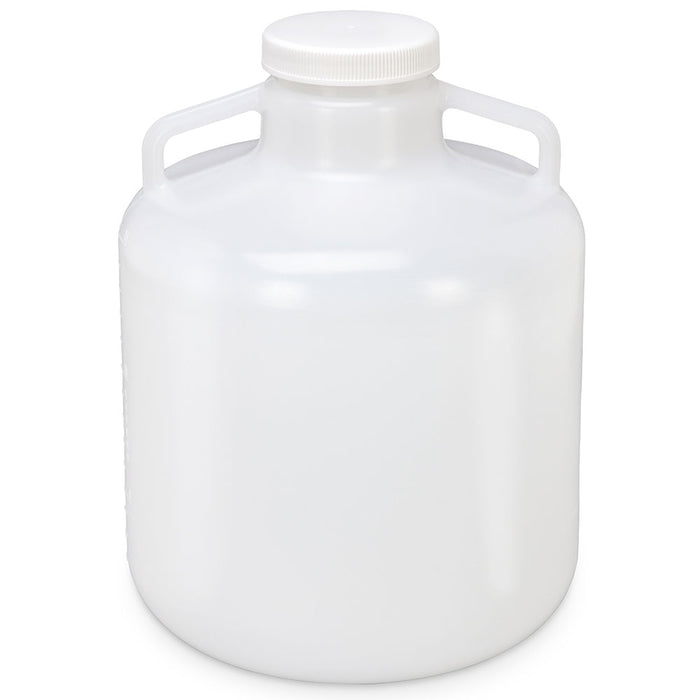 Carboy,Wide Mouth w handles, LDPE, 15 L