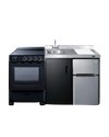 Accucold 63" Wide All-in-One Kitchenette with Electric Range - ACK63ELSTB
