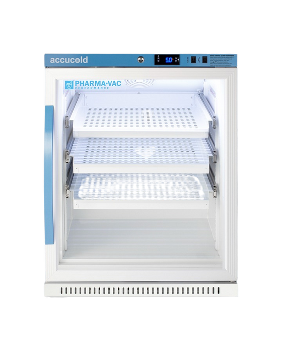 Accucold 6 Cu.Ft. ADA Height, Removable Drawer Glass Door Vaccine Refrigerator - ARG6PVDR