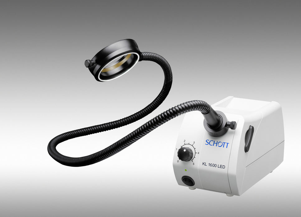 Schott Kl 1600 LED Fiber optic Light Source Illuminator with ringlight