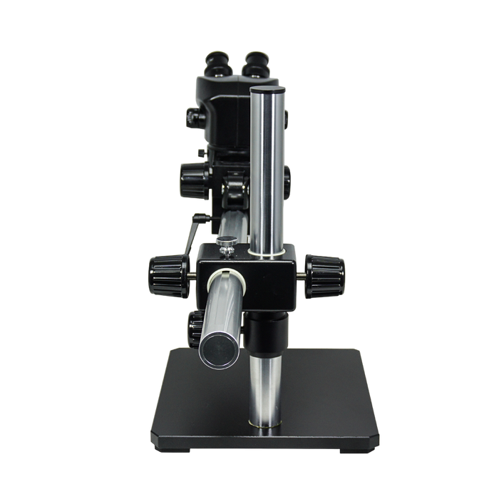 ESD-Safe Binocular Zoom Stereo Microscope with Single-Arm Boom Stand