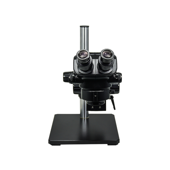 ESD-Safe Binocular Zoom Stereo Microscope with Single-Arm Boom Stand