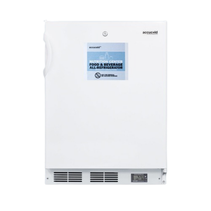 Accucold 5.5 Cu.Ft. All-Refrigerator 24" Wide ADA Compliant Digital Temp Display FF6LWBI7NZADA
