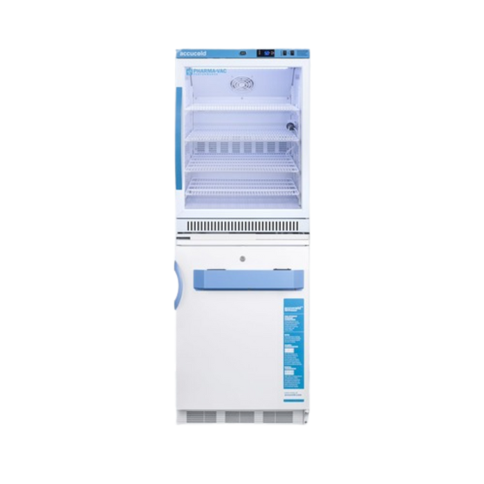 Accucold 6.0 Cu.Ft. Refrigerator/3.2 Cu.Ft. Freezer Combo 24" Wide ARG6PV-VT65MLSTACKMED2