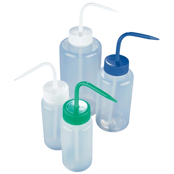 Wash bottle, wide mouth, 250mL, LDPE, Box of 5