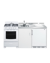 Accucold 72" Wide All-in-One Kitchenette with Gas Range - ACK72GASW