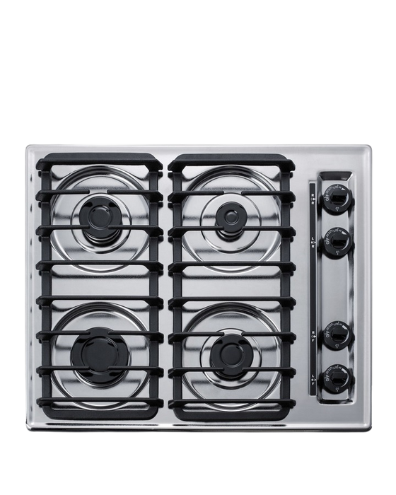 Accucold 24" Wide 4-Burner Gas Cooktop - ZTL033S