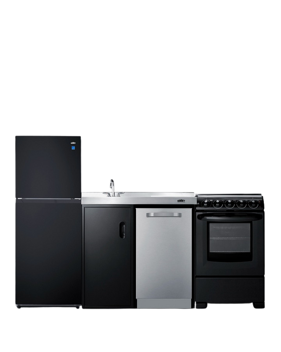 Accucold 80" Wide All-In-One Kitchenette with Range and Dishwasher - ACK80HT