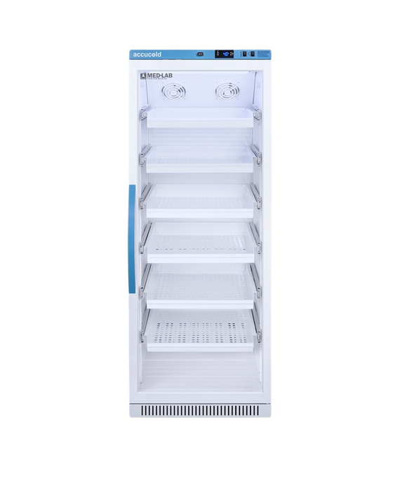 Accucold Laboratory Refrigerator, 12 Cu.Ft., Glass Door, Removable Drawers - ARG12MLDR