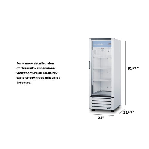 Accucold 21" Wide Pharmacy Refrigerator ACR82L