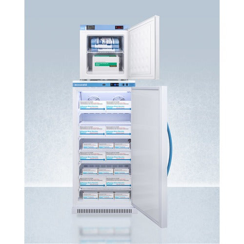 Accucold 8.0 Cu.Ft. Refrigerator/1.4 Cu.Ft. Freezer Combo, 24" Wide - ARS8PV-FS24LSTACKMED2