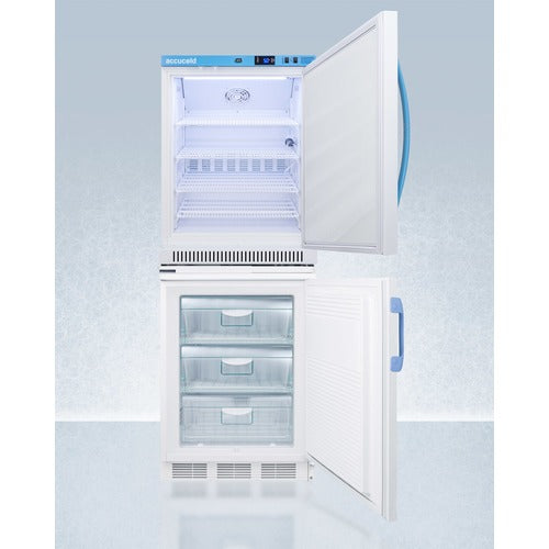 Accucold 6.0 Cu.Ft Refrigerator/3.2 Cu.Ft Freezer Combo 24" Wide  ARS6PV-VT65MLSTACKMED2