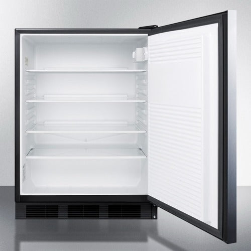 Accucold 24" Wide All-Refrigerator, ADA Compliant AL752BKSSHH