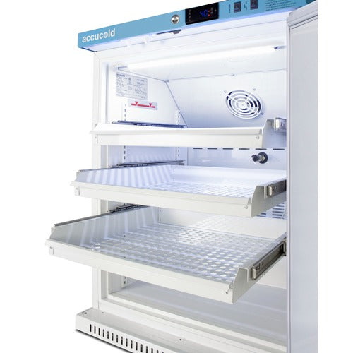 Accucold ADA Height Laboratory Refrigerator, 6 Cu.Ft., Removable Drawers - ARS6MLDR