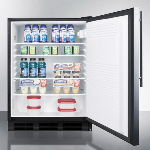 Accucold 24" Wide All-Refrigerator ADA Compliant AL752BKSSHV