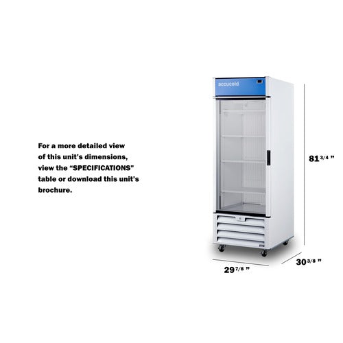 Accucold 30" Wide Healthcare Freezer AFG26MLLH