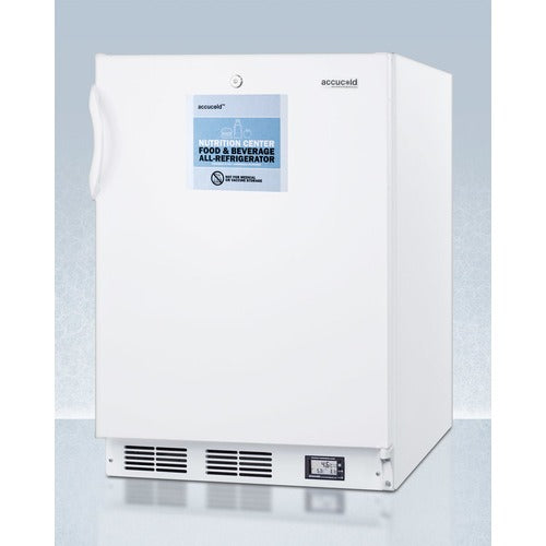 Accucold 5.5 Cu.Ft. All-Refrigerator 24" Wide ADA Compliant Digital Temp Display FF6LWBI7NZADA