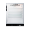 Accucold ADA Compliant Refrigerator 5.5 Cu.Ft. 24" Wide Glass Door - SCR600BGLBINZADA