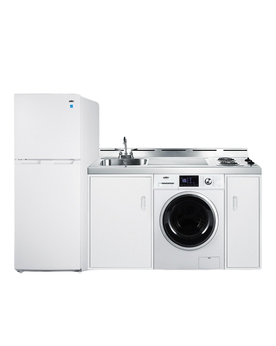 Accucold 83" Wide All-In-One Kitchenette with Washer/Dryer Combo - ACKSPWD82