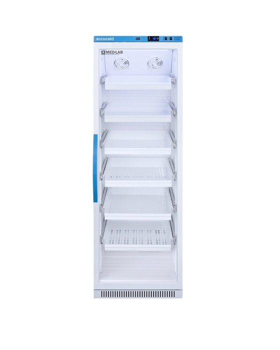 Accucold Laboratory Refrigerator, 15 Cu.Ft., Glass Door, Removable Drawers - ARG15MLDR