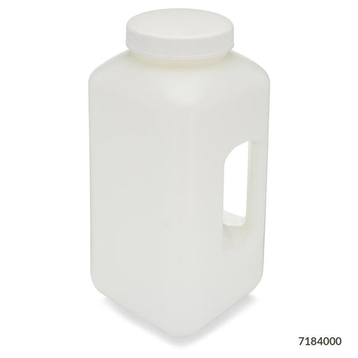 Bottle, Wide Mouth with Handle, Square, HDPE, 4L