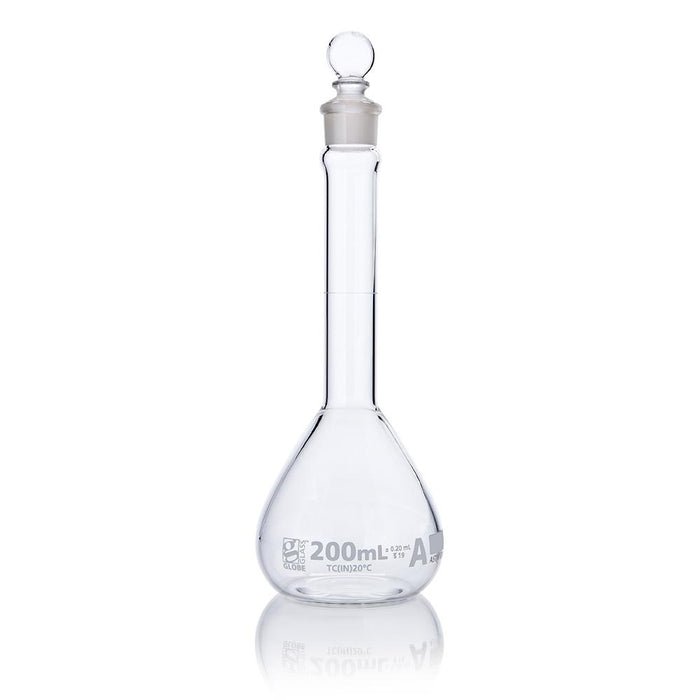 Flask, Volumetric, Globe Glass, 200mL