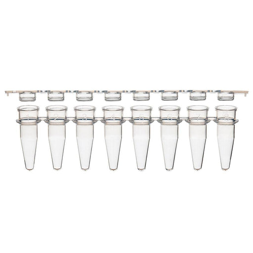 PCR 8-strip tubes, 0.2mL, PP, natural