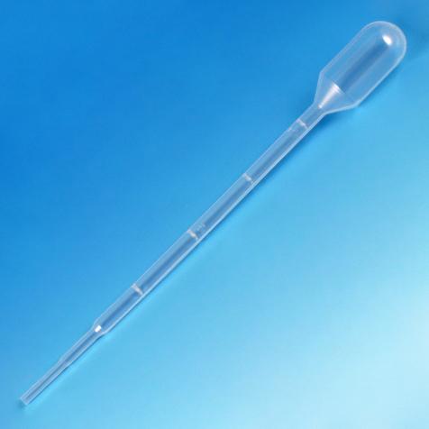 Transfer pipet, 3.0mL, 140mm, small bulb,