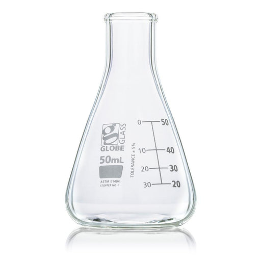 Flask, Erlenmeyer, Globe Glass, 50mL