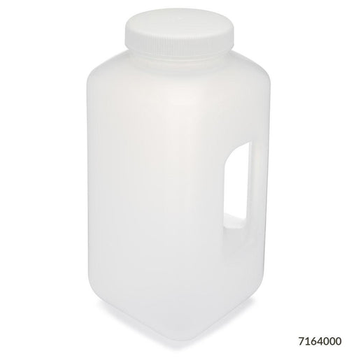 Bottle, Wide Mouth with Handle, Square, PP, 4L