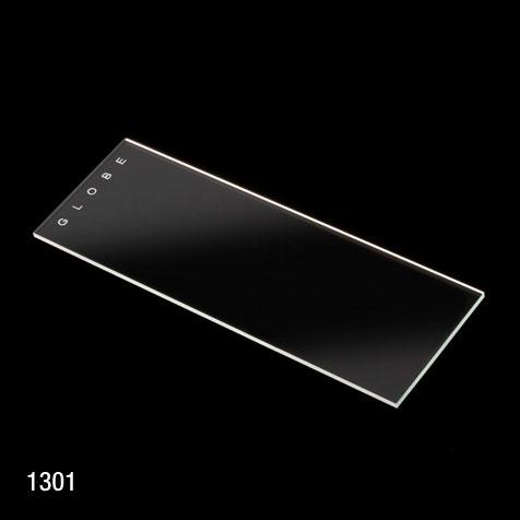 Microscope slide, dual frosted