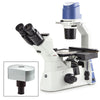 Inverted trinocular microscope with mech