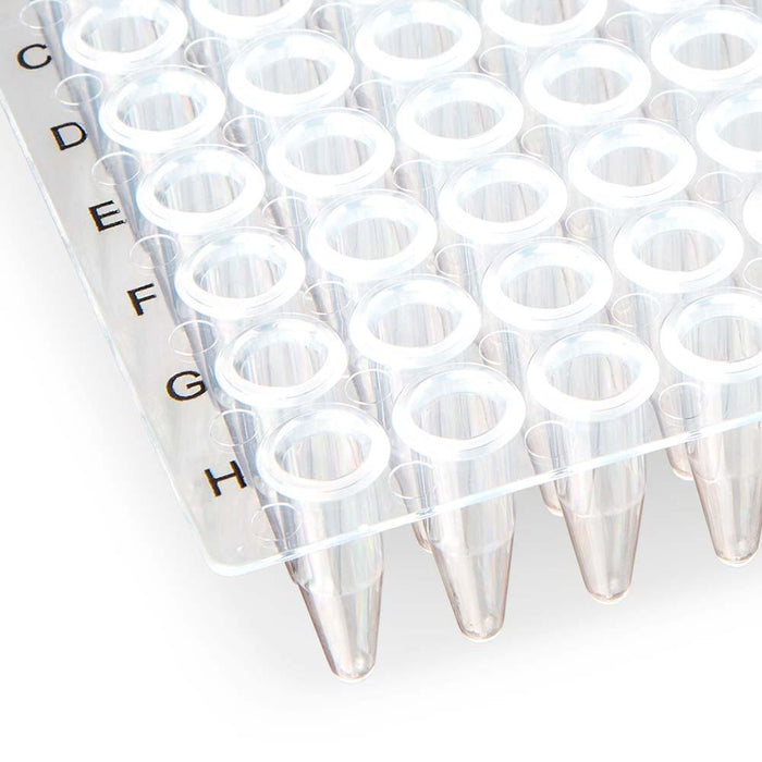96-well PCR plate, 0.2mL, PP, natural, flat top