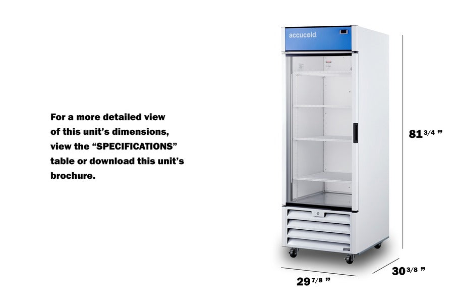 Accucold 30" Wide Healthcare Refrigerator - ACR261LH
