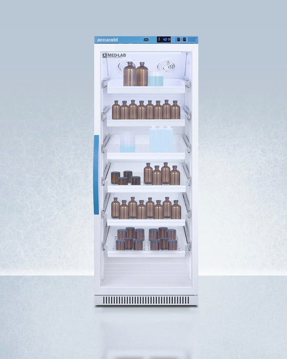Accucold Laboratory Refrigerator, 12 Cu.Ft., Glass Door, Removable Drawers - ARG12MLDR