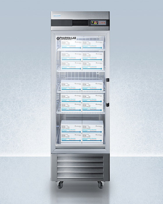 Accucold 23 Cu.Ft. Left-Hand Glass Door Upright Pharmacy Refrigerator - ARG23MLLH