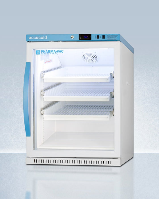 Accucold 6 Cu.Ft. ADA Height, Removable Drawer Glass Door Vaccine Refrigerator - ARG6PVDR