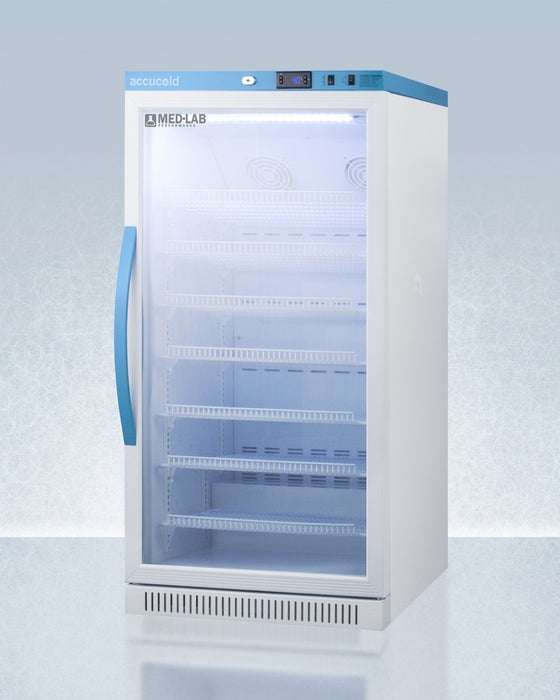 Accucold Upright Laboratory Refrigerator, 8 Cu.Ft., Glass Door - ARG8ML