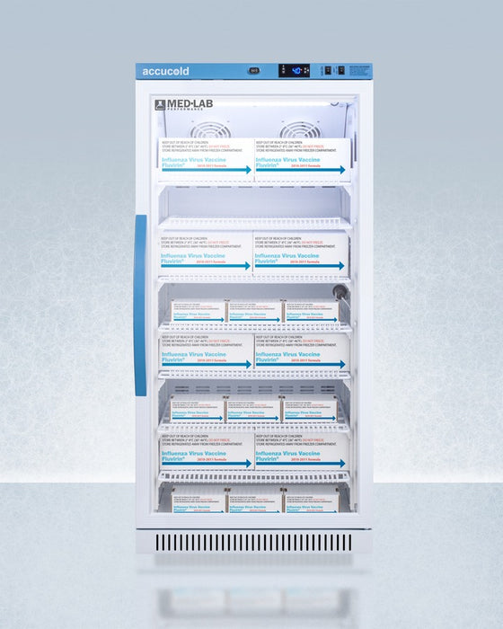 Accucold Upright Laboratory Refrigerator, 8 Cu.Ft., Glass Door - ARG8ML