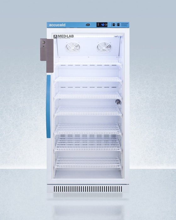 Accucold Upright Laboratory Refrigerator, 8 Cu.Ft., Glass Door - ARG8ML