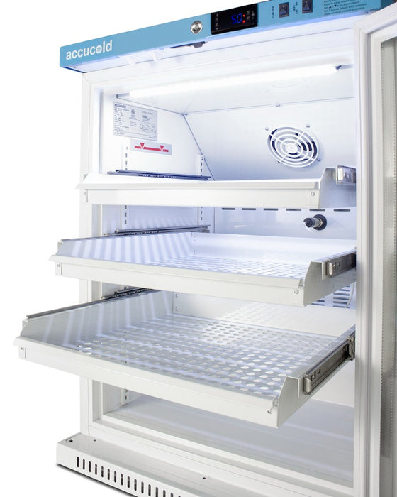 Accucold 6 Cu.Ft. ADA Height, Removable Drawer Glass Door Vaccine Refrigerator - ARG6PVDR