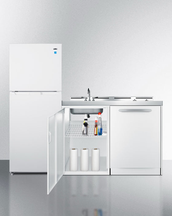 Accucold 71" Wide All-In-One Kitchenette with Dishwasher - ACKDW721G