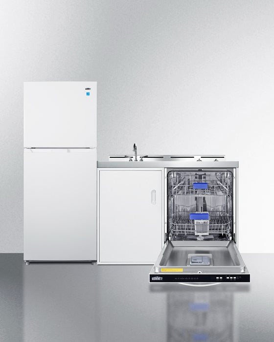 Accucold 71" Wide All-In-One Kitchenette with Dishwasher - ACKDW721G