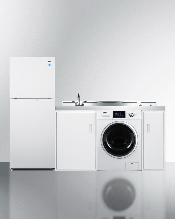 Accucold 83" Wide All-In-One Kitchenette with Washer/Dryer Combo - ACKSPWD821G