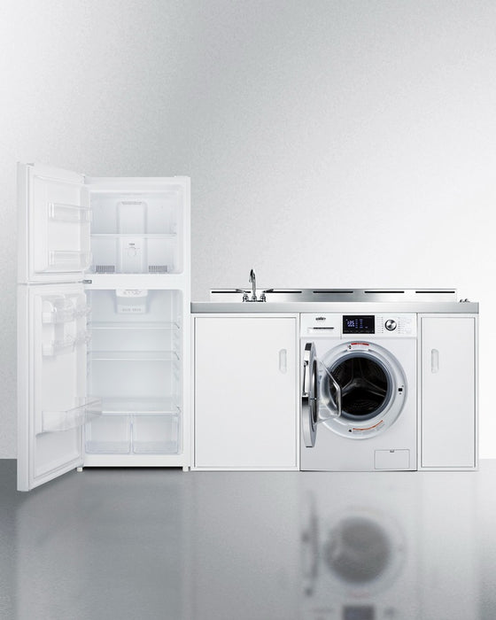 Accucold 83" Wide All-In-One Kitchenette with Washer/Dryer Combo - ACKSPWD82