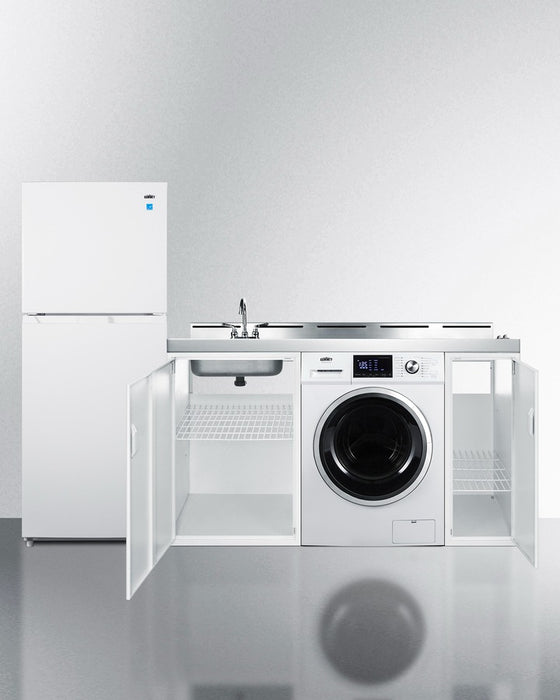 Accucold 83" Wide All-In-One Kitchenette with Washer/Dryer Combo - ACKSPWD82